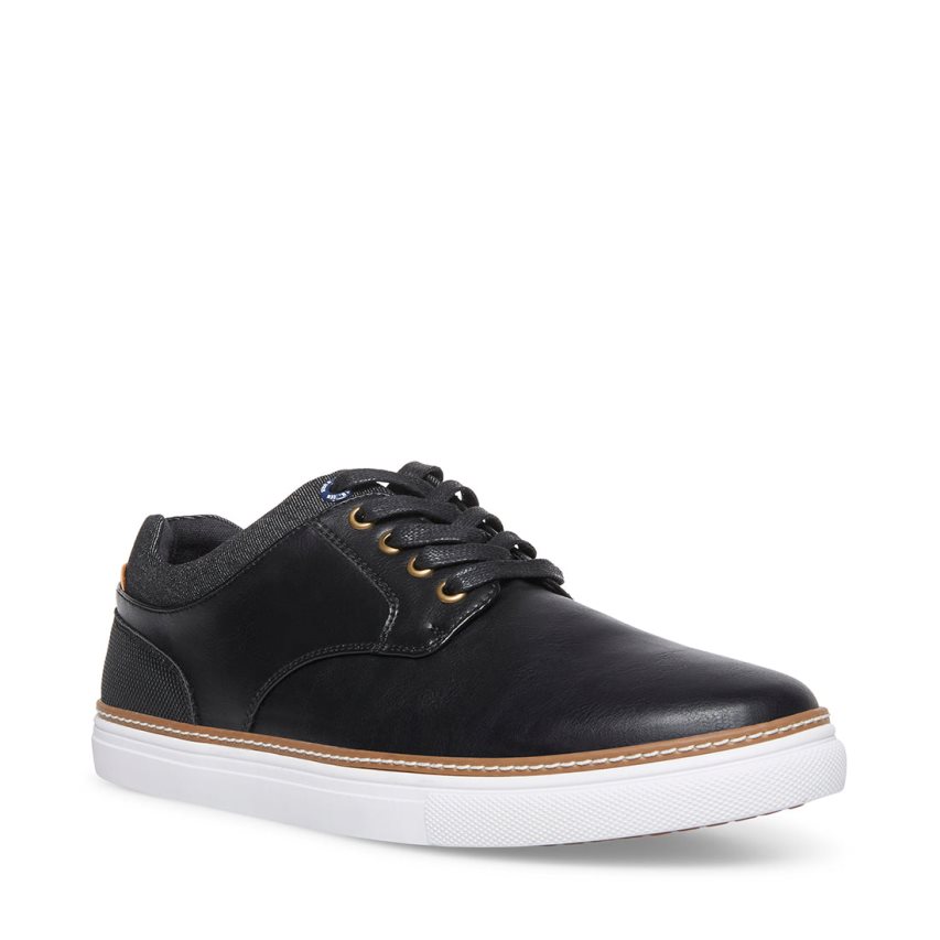 Zapatillas Steve Madden Gully Cuero Hombre Negras | ES ZN6243